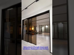 Gri çift camlı sürgülü kapı