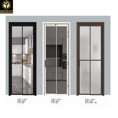 Beyaz ve Siyah Villa PT Kapısı İnce Çizgi Kapılar Hava Duruma Dayanıklı