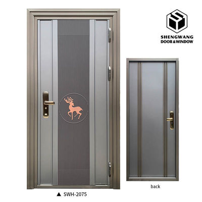 Özel Boyutlu Otel Salıncak Paslanmaz Çelik Kapı Isı Transfer Baskı Metal Louver Kapılar