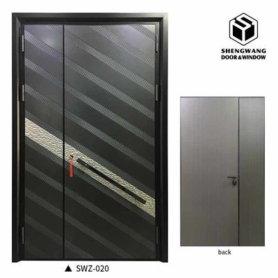 Cast Villa Khaki Bakır alüminyum dış kapılar Katlanabilir alüminyum giriş kapısı Özel genişlik