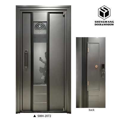 Swing Alüminyum Bahçe Kapısı Güvenli Çok Noktalı Kilitleme Sistemi Alüminyum Yan Kapılar
