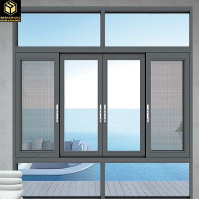 Modern Kılavuz El Alüminyum Kaydırıcı Pencereler Balkon için Alüminyum Kaydırıcı Pencereler