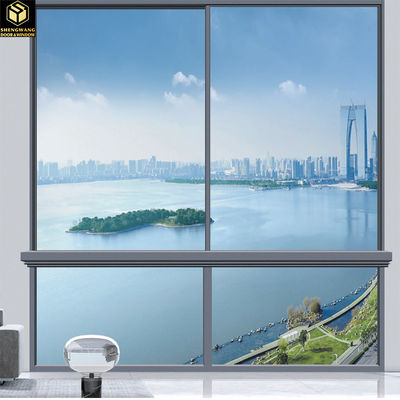 Villa Push Pull Perde Duvar Pencere Şeffaf Alüminyum Pencere Kaydırıcı Çerçeve