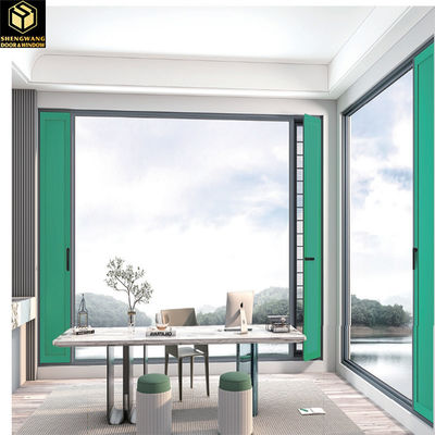 Villa Push Pull Perde Duvar Pencere Şeffaf Alüminyum Pencere Kaydırıcı Çerçeve