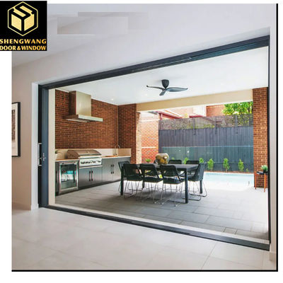 Villa Push Pull Perde Duvar Pencere Şeffaf Alüminyum Pencere Kaydırıcı Çerçeve