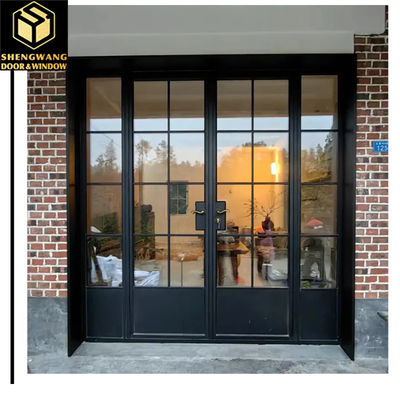 Villa Push Pull Perde Duvar Pencere Şeffaf Alüminyum Siyah Pencere Kaydırıcı Çerçeve