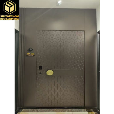 Özel Boyutlu Otel Salıncak Paslanmaz Çelik Kapı Isı Transfer Baskı Metal Louver Kapılar