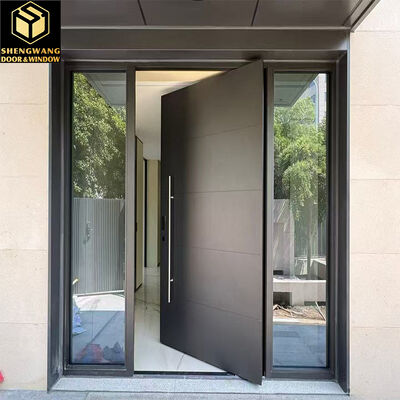 ODM Swing Alüminyum Yürüyen Bahçe Kapıları Bakır Taklit Yüzey Dönüşüm Metal Kapı Dışarı